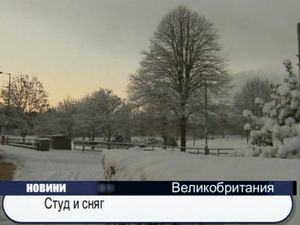 Сняг и студ сковаха Великобритания