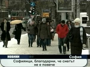 Софиянци благодарни, че снегът не е повече