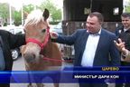 Министър дари кон