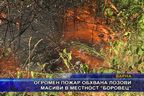  Огромен пожар обхвана лозови масиви в местност