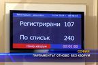  Парламентът отново без кворум