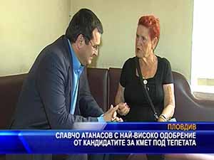 Славчо Атанасов с най-високо одобрение от кандидатите за кмет в Пловдив
