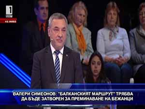 Симеонов: “Балканският маршрут“ трябва да бъде затворен за бежанци