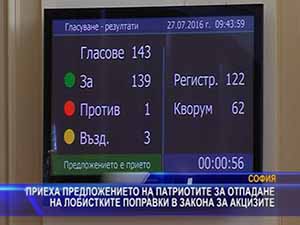 Приеха предложението на патриотите за отпадане на лобистките поправки в закона за акцизите