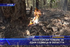 Осем горски пожара за една седмица в областта