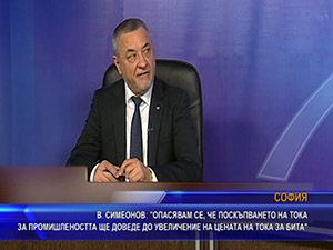 Симеонов: Опасявам се, че поскъпването на тока за промишлеността ще доведе до увеличение на цената на тока за бита